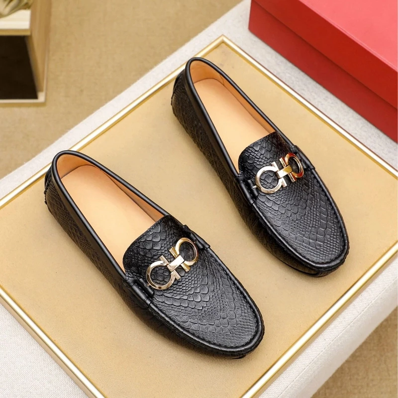 欧洲站一脚蹬真皮男士豆豆鞋时尚百搭舒适驾车鞋休闲懒人鞋子男鞋