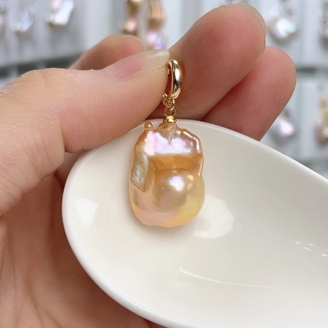 淡水珍珠银S925镶嵌颈饰