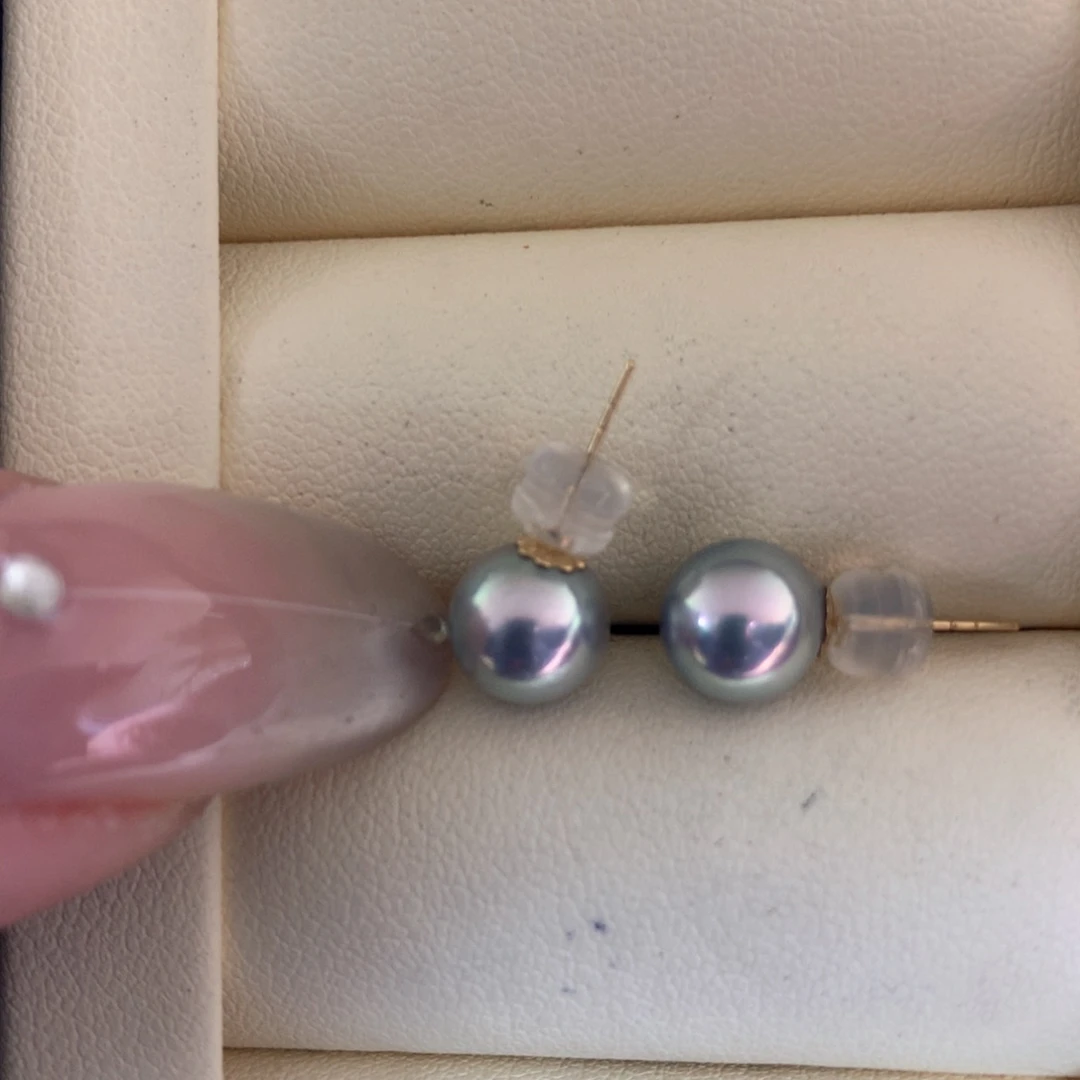 18K金镶嵌耳饰海水珍珠