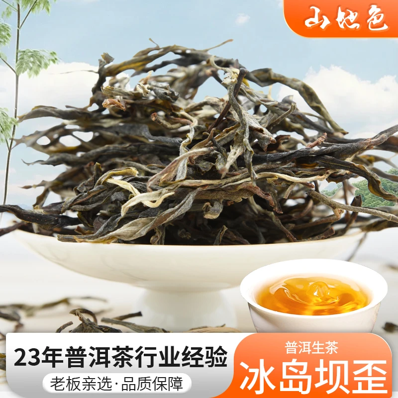 云南大叶种晒青毛茶临沧古树普洱茶冰岛坝歪散装称重云南普洱茶