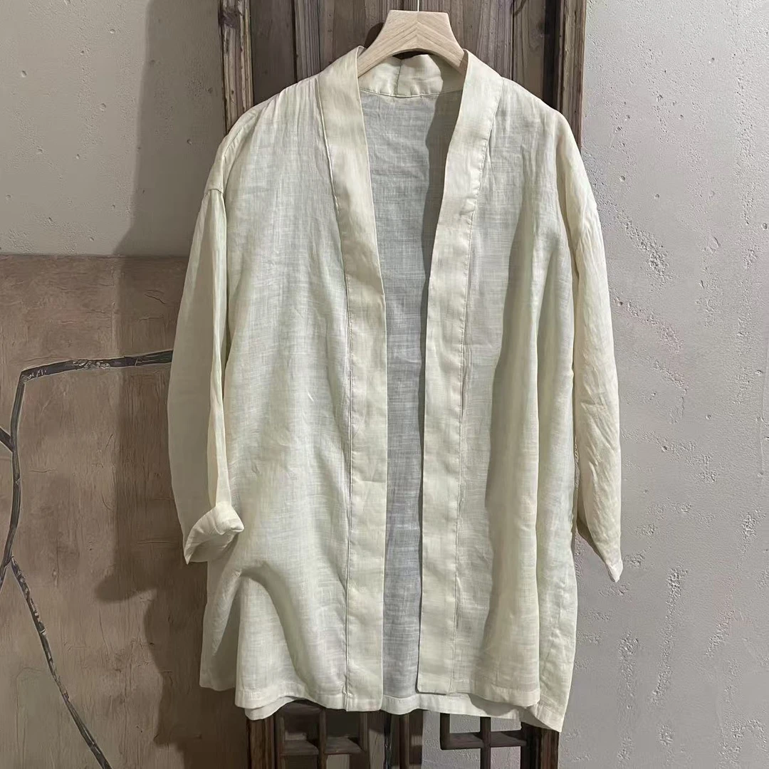 MX867苎麻衣长87时尚透气百搭的极简风长袖防晒开衫外套