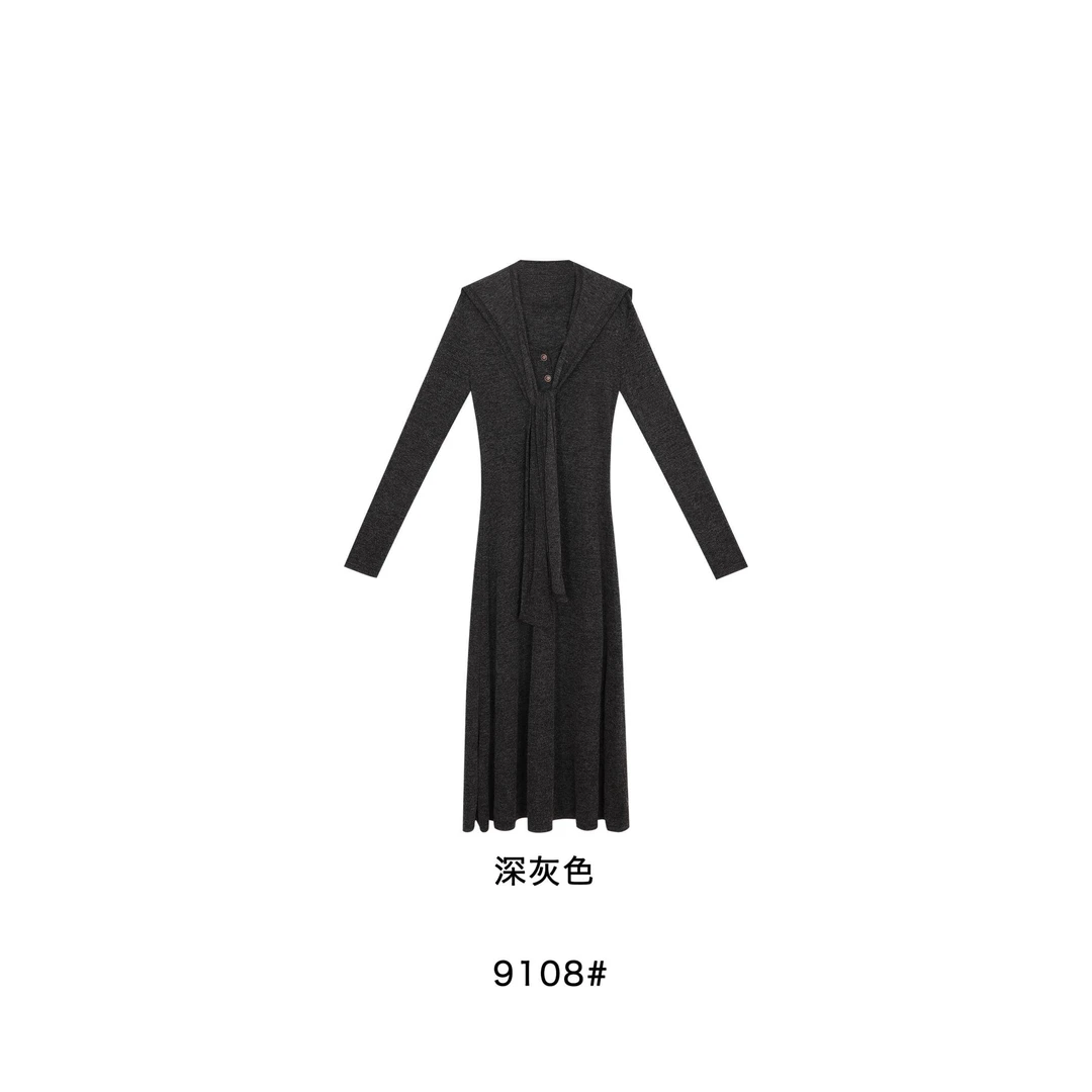 杨杨 美斯拉-9108美极辣(真两件带披肩连衣裙)