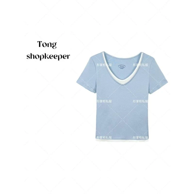 TT-QJ/彤掌柜1681417 春季2025经典原创设计赛尔天丝羊毛气质短袖
