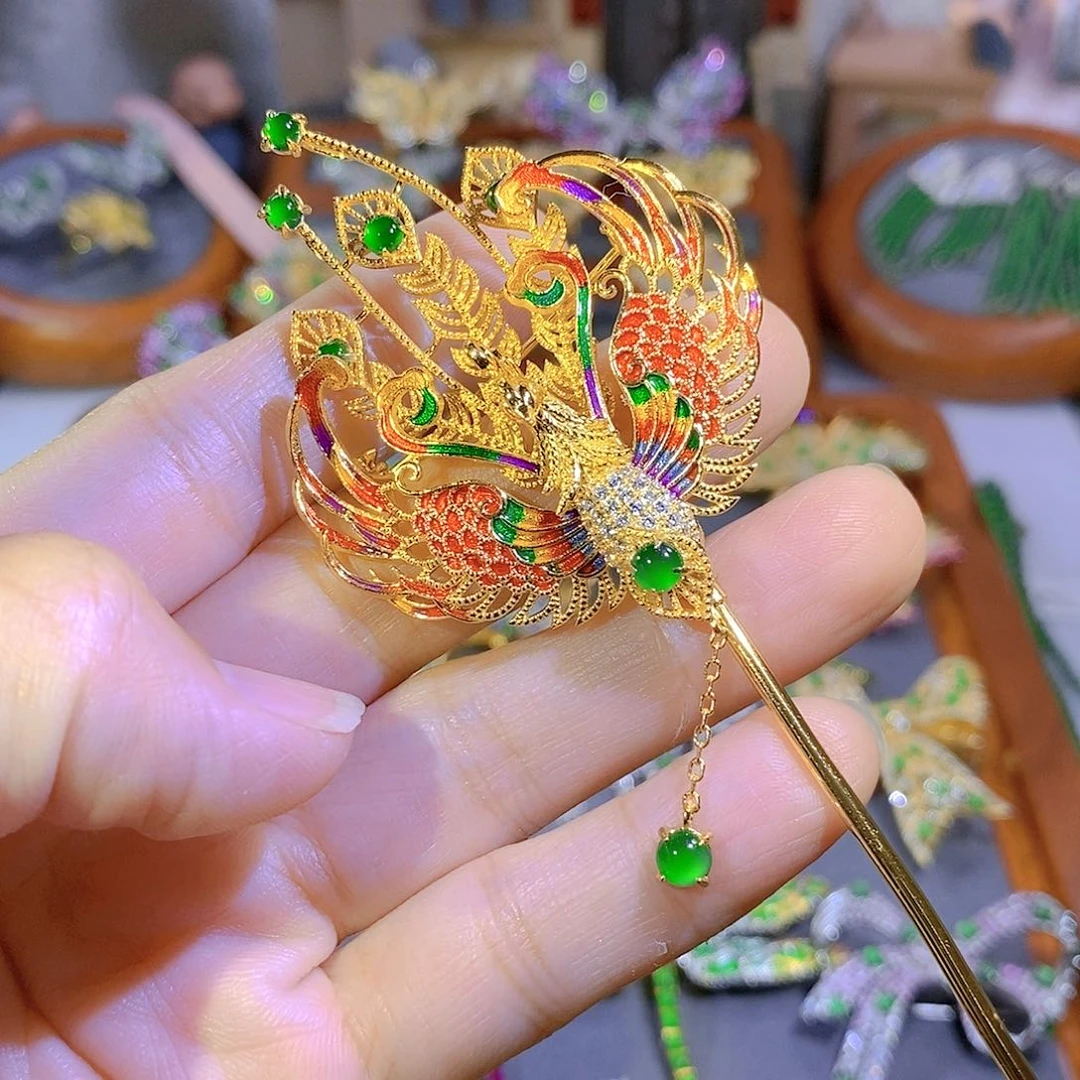 颈饰银S925镶嵌翡翠