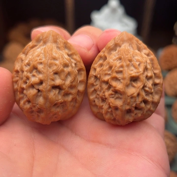 文玩核桃把件清东陵斗鸡34