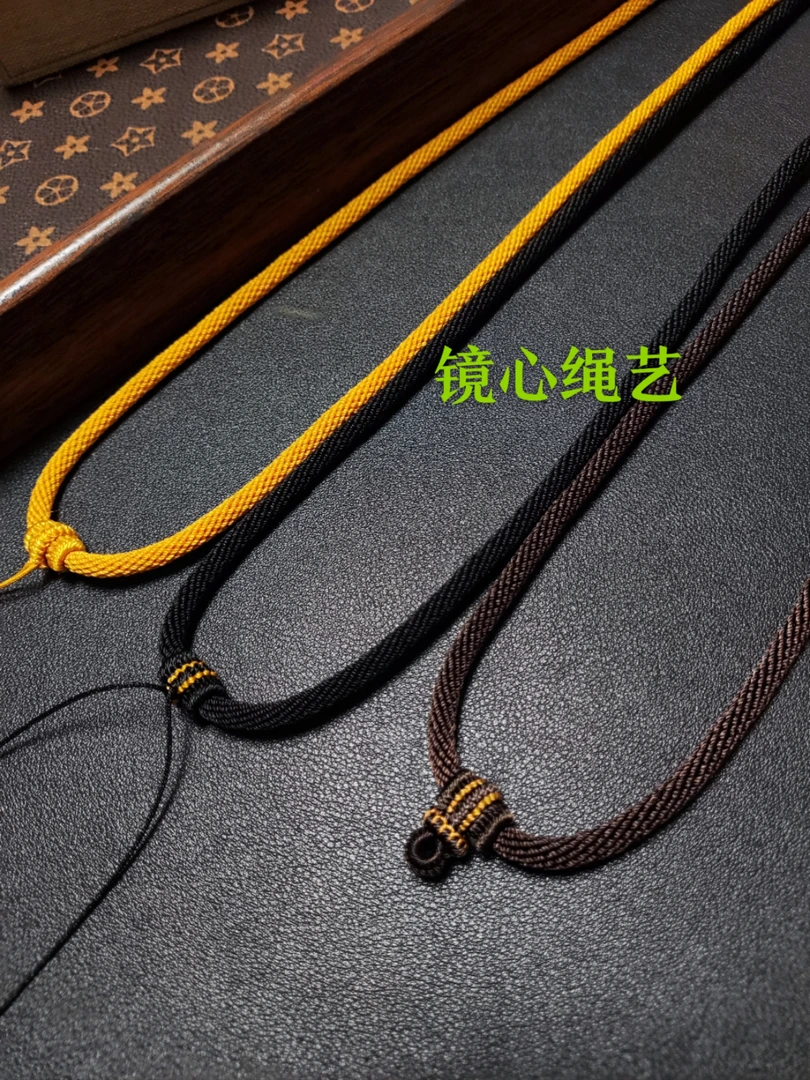 纯手工编织大吊坠粗款项链挂绳3mm～6mm可定制（手工不易不退换）