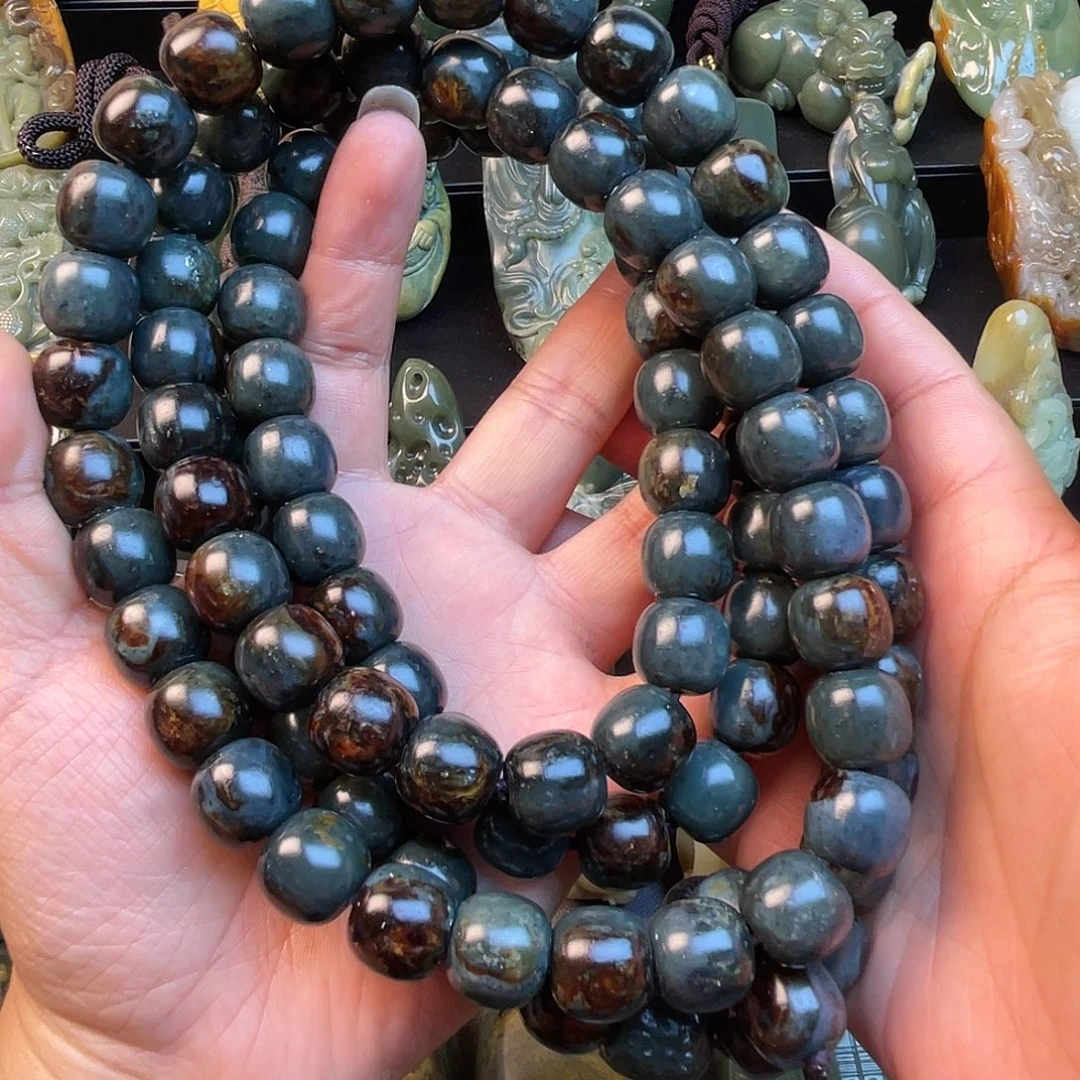 H***u岫岩河磨玉（透闪石质玉）未镶嵌手链