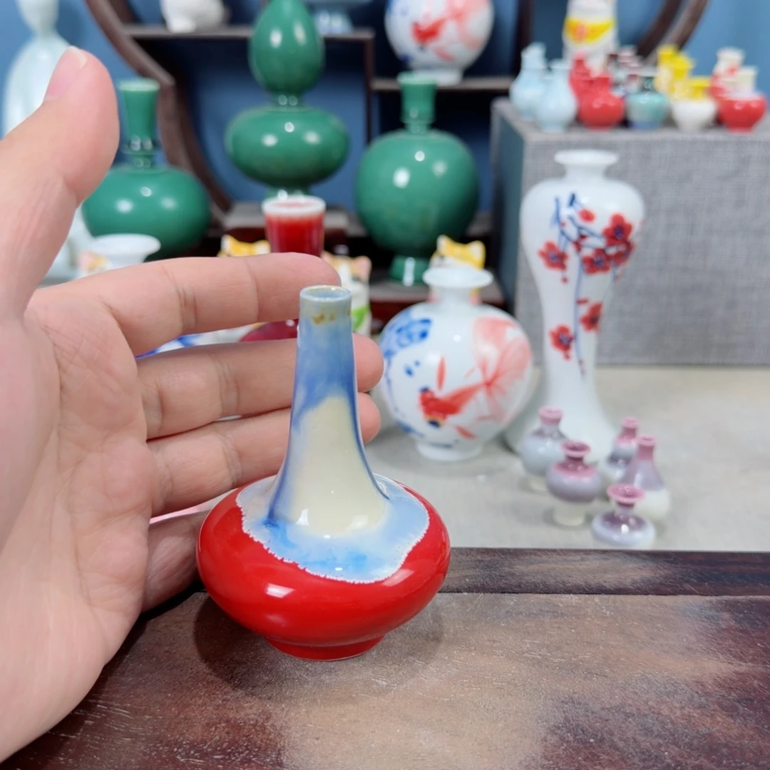 陶瓷手工小花器摆件