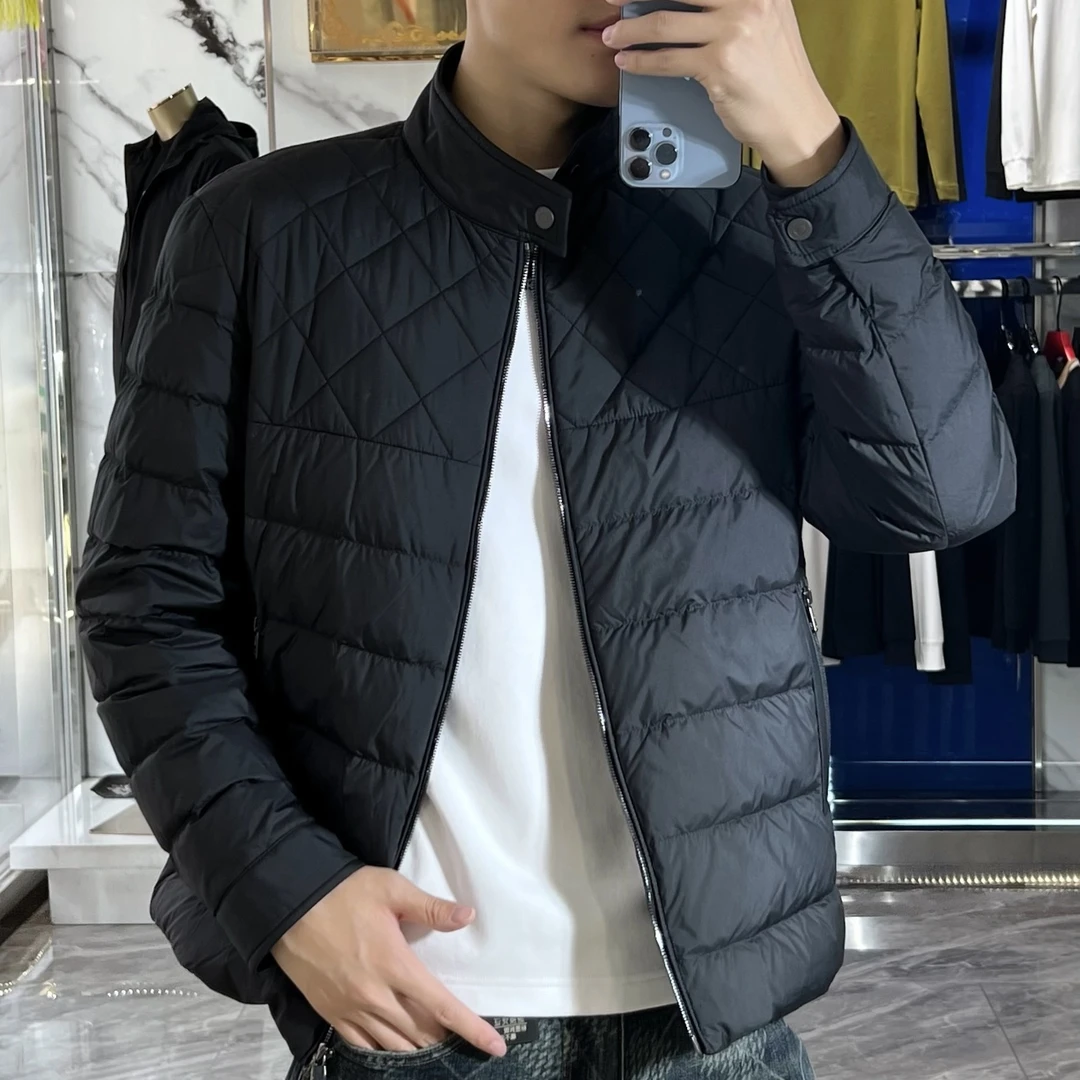 秋冬新款男士薄羽绒服简约时尚百搭休闲-2580