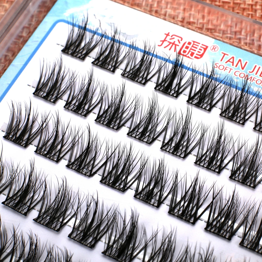 免胶懒人自然款5D十排三部曲分段式单簇自然假睫毛适合初学者