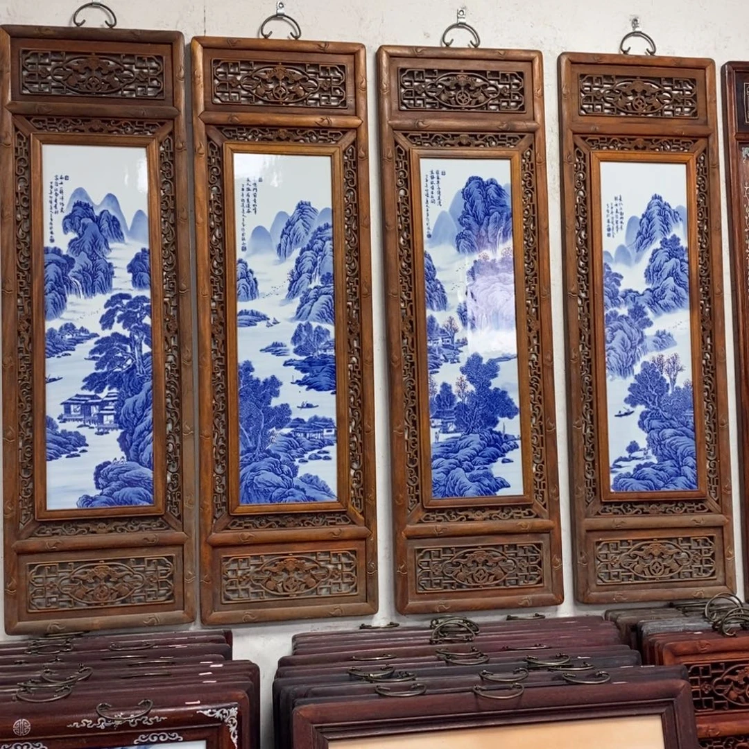 瓷1.2*36*4景德镇瓷板画柴窑烧制
