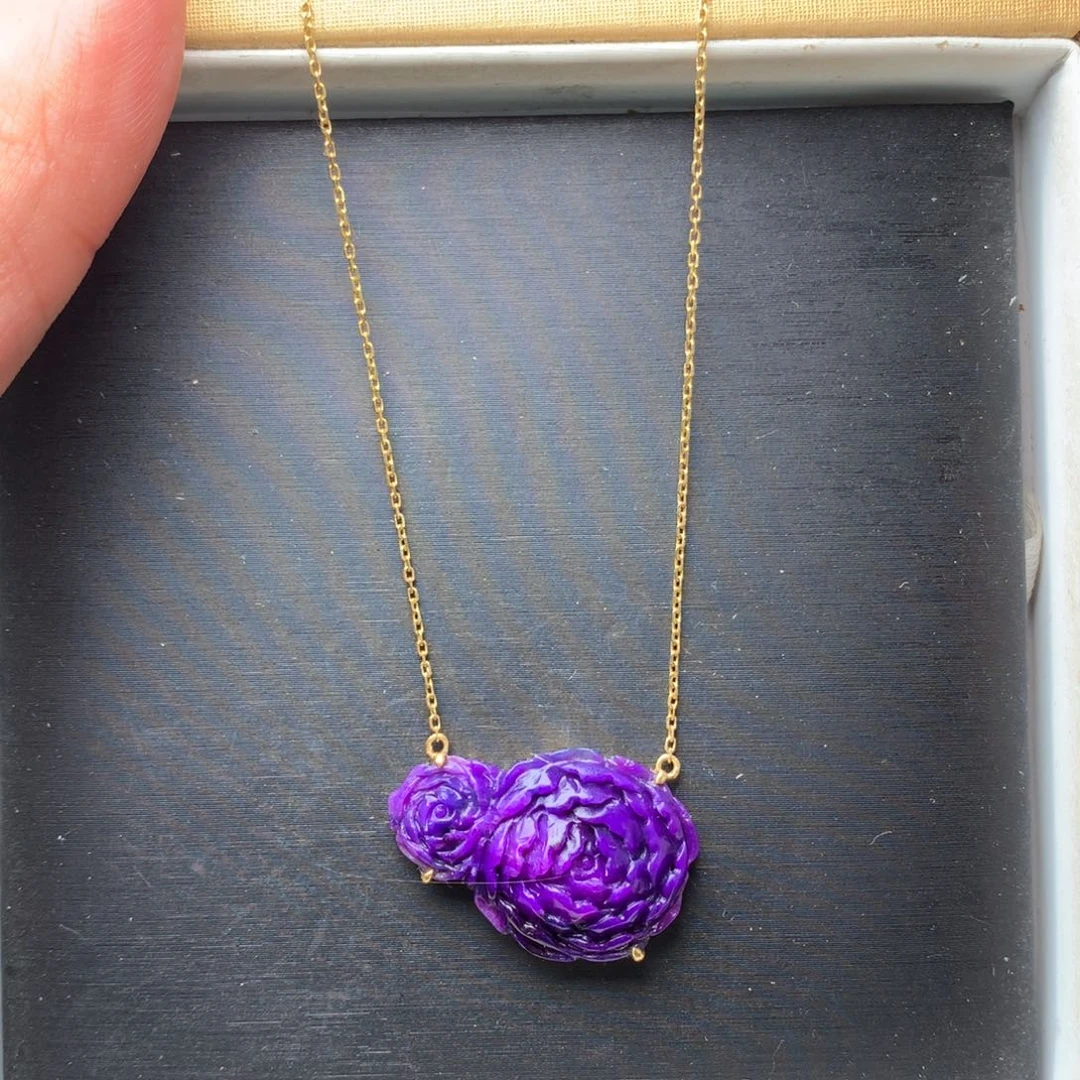 银S925镶嵌苏纪石（舒俱来）吊坠