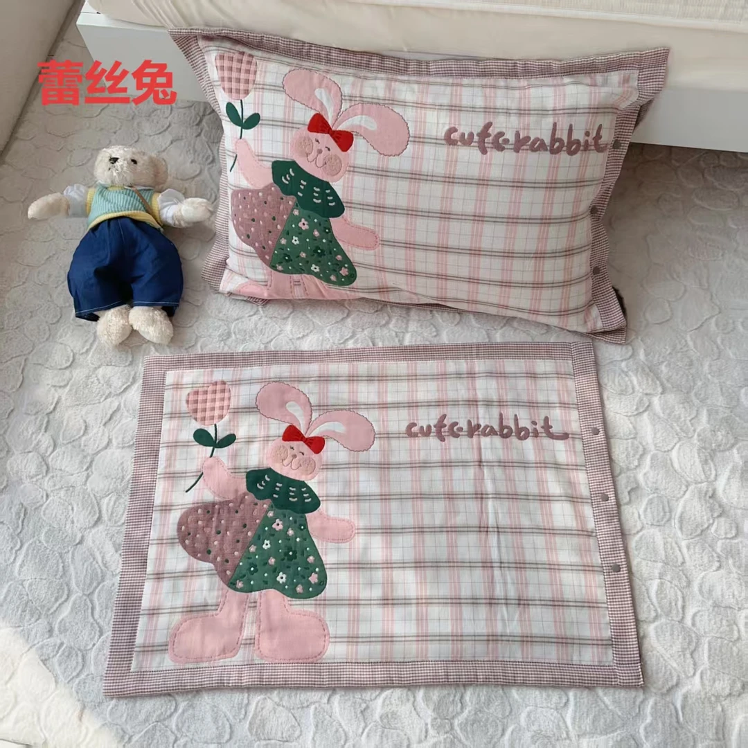 【枕套1对】长绒棉纱布提花枕套/优享