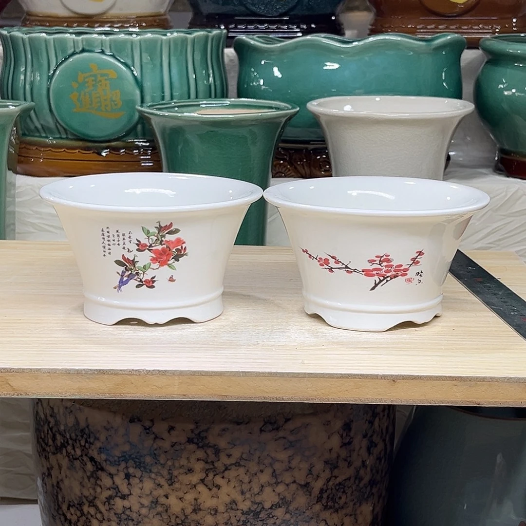 陶瓷绿植多肉微瑕花盆口径13*7.5