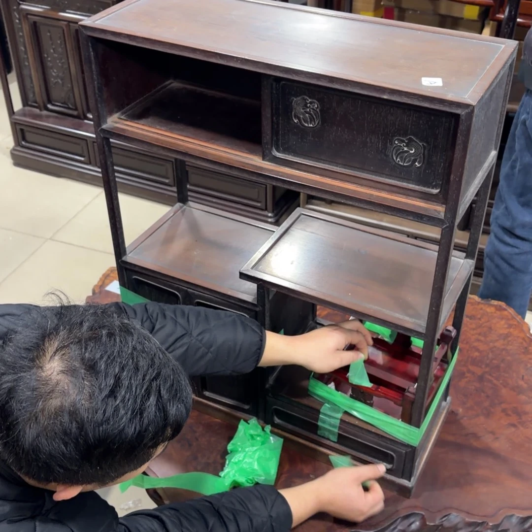 学***难储物柜花梨木类般若中古美术工艺品