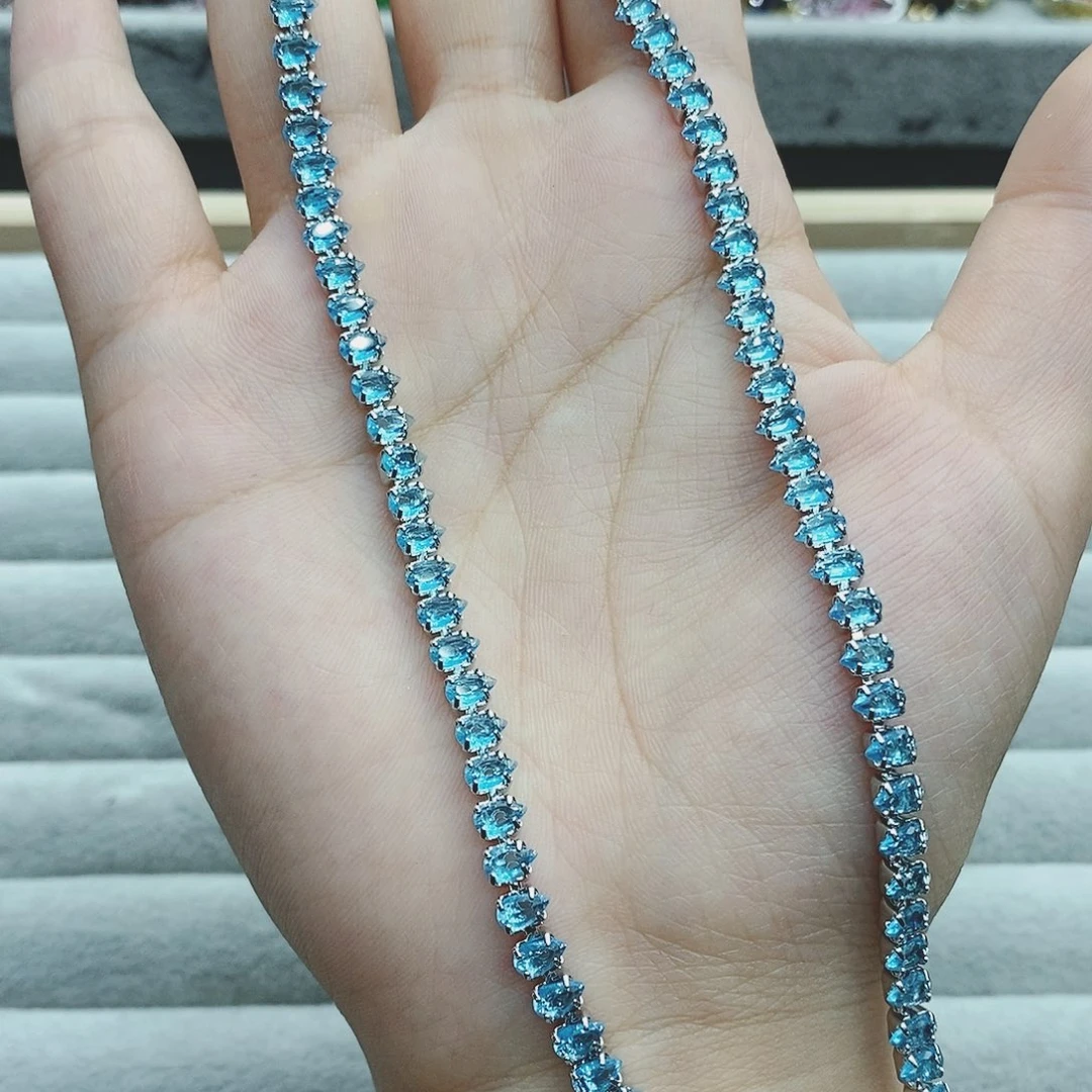 【闪购商品】银S925镶嵌耳饰托帕石