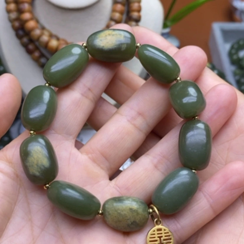 【闪购商品】未镶嵌手链岫岩河磨玉（透闪石质玉）