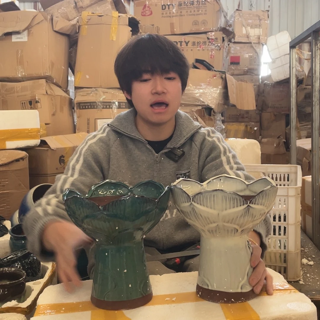 红陶宜兴紫砂花盆