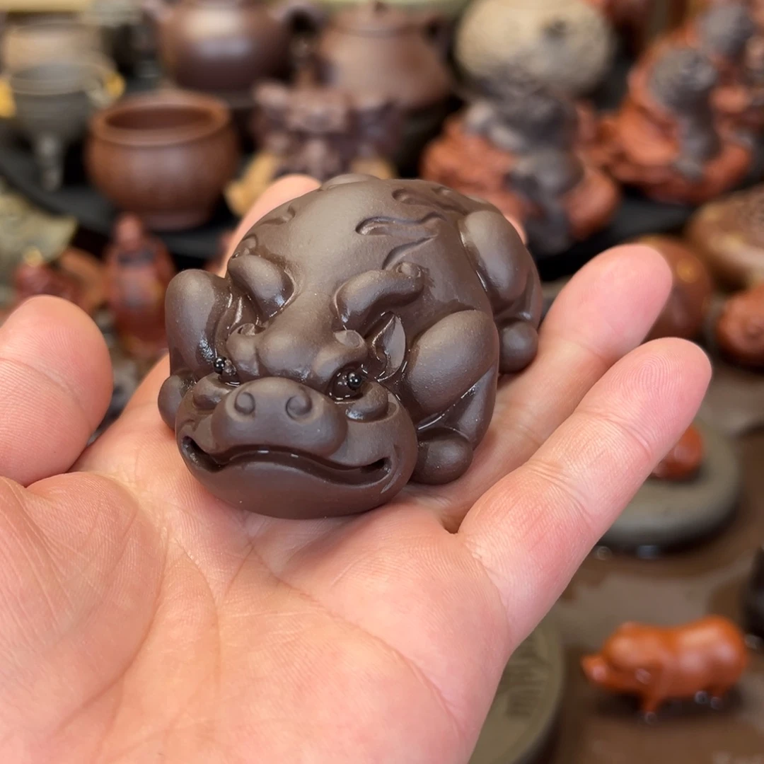 紫砂茶宠紫砂貔貅 微瑕