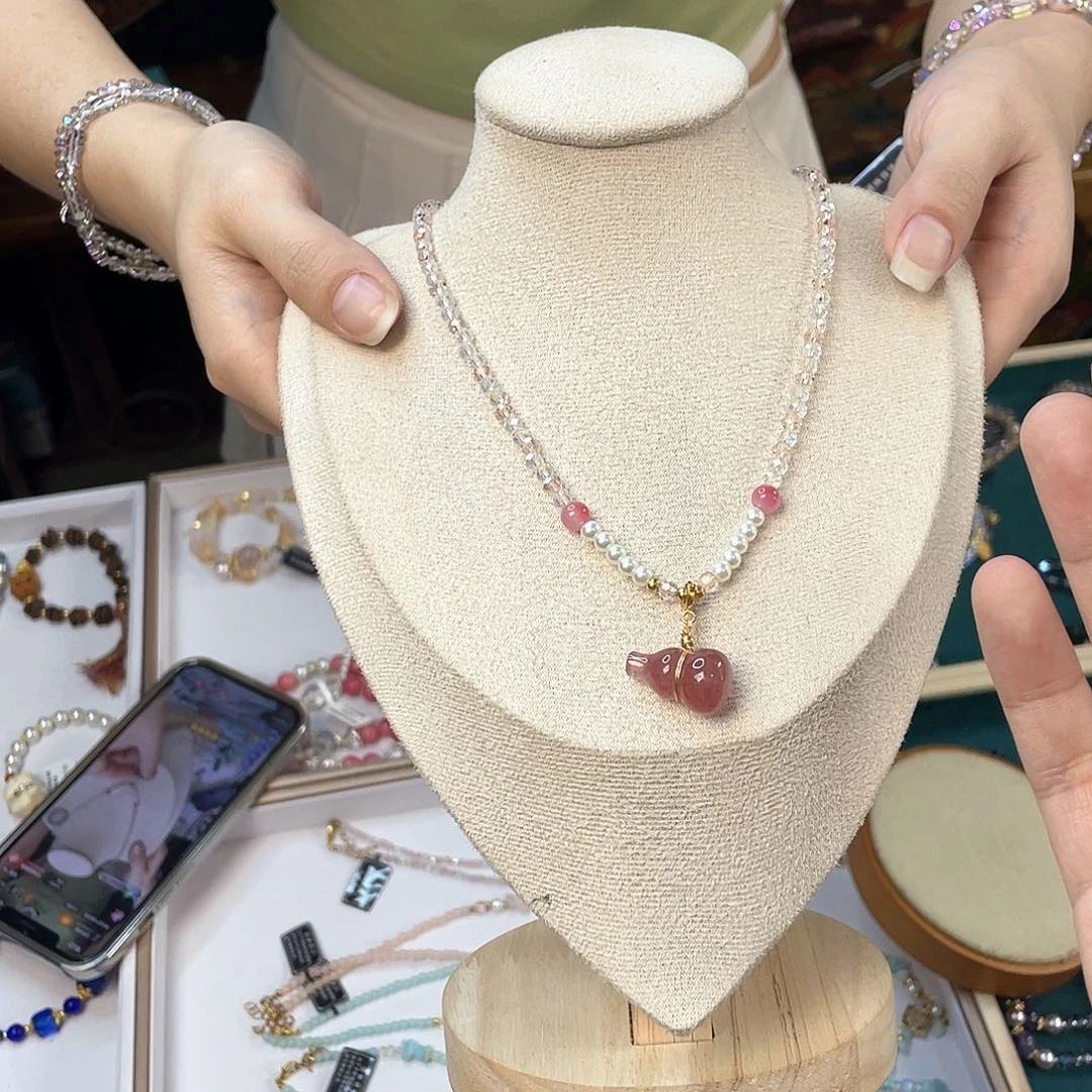 水晶手链银S925镀金镶嵌