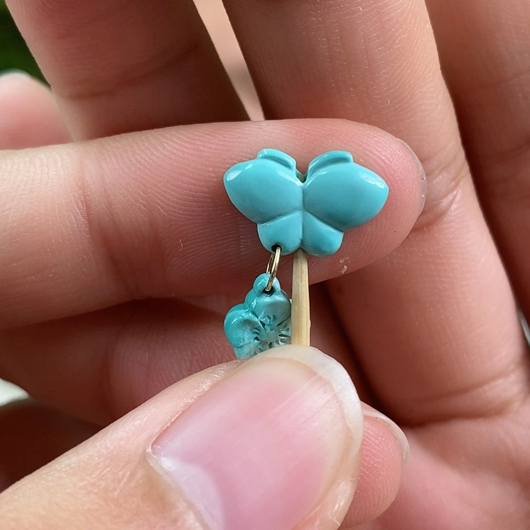 绿松石珠宝奇石18K金镶嵌