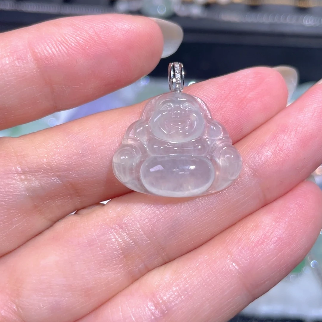 颈饰18K金镶嵌翡翠翡翠