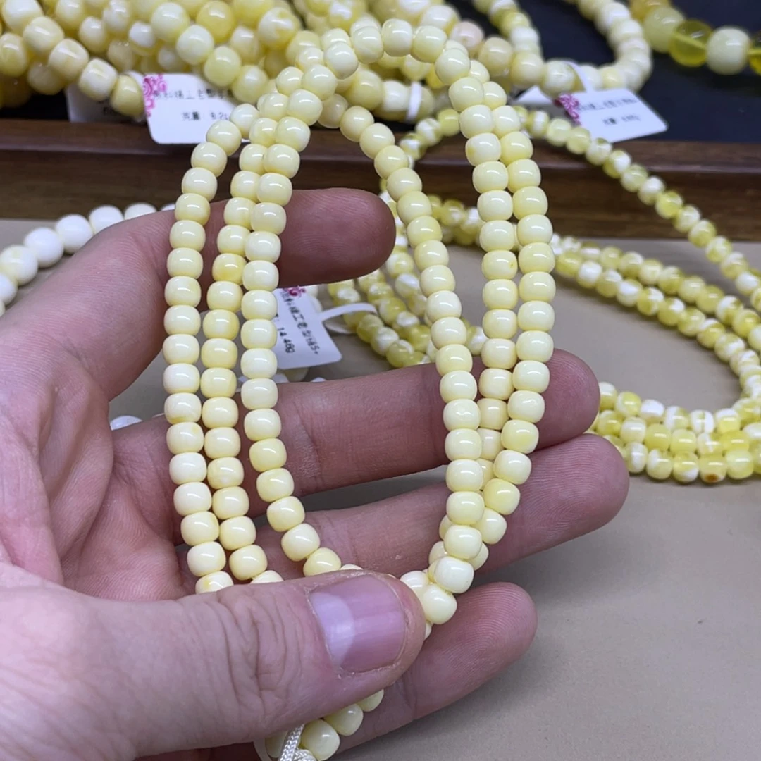 琥珀未镶嵌手链精工老型108