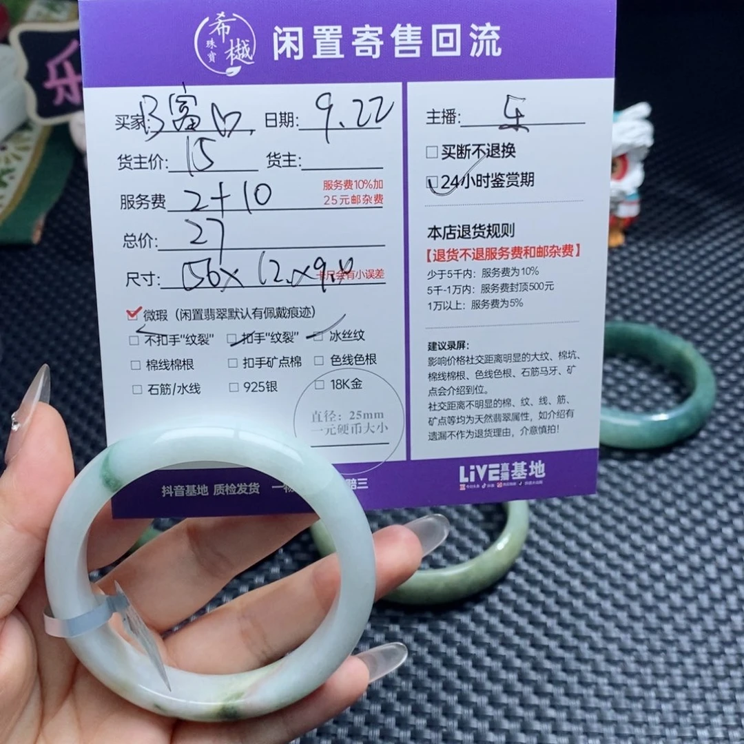 暴***富未镶嵌手镯翡翠天然