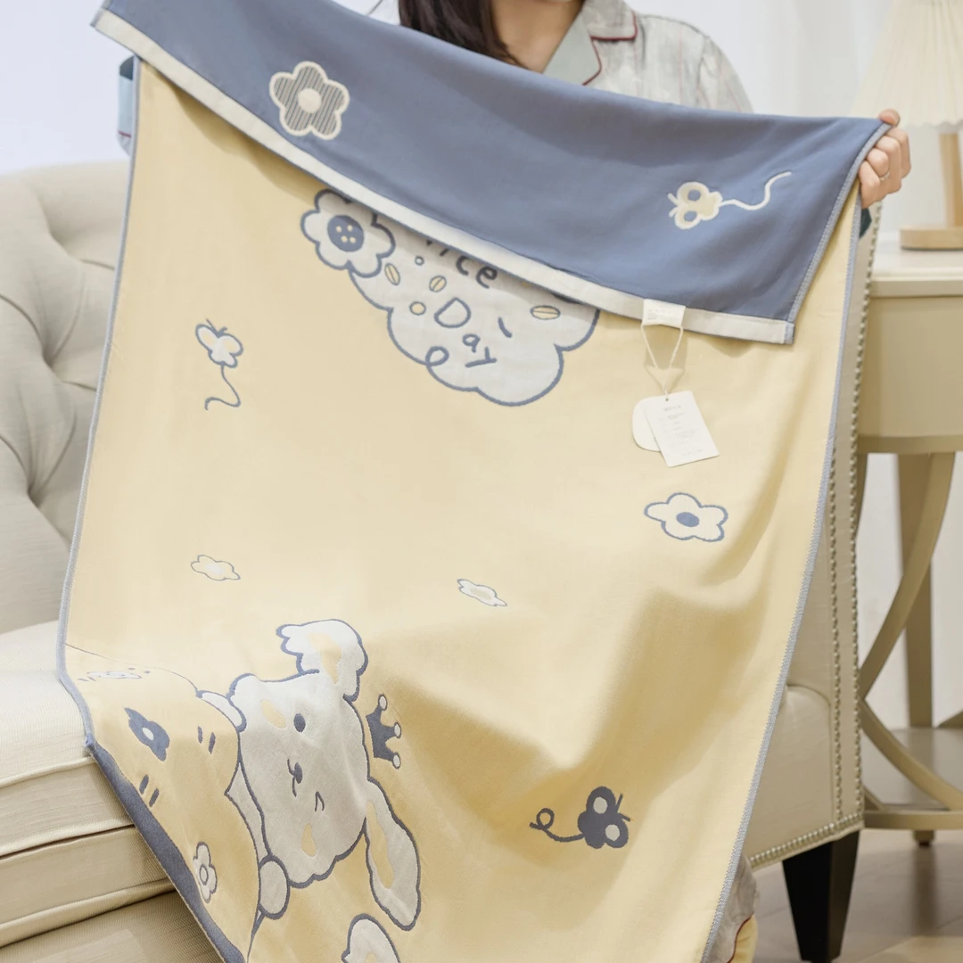 雅赞赤峰五中街形象店【纯棉纱布浴巾】三层可爱儿童成人柔软吸水