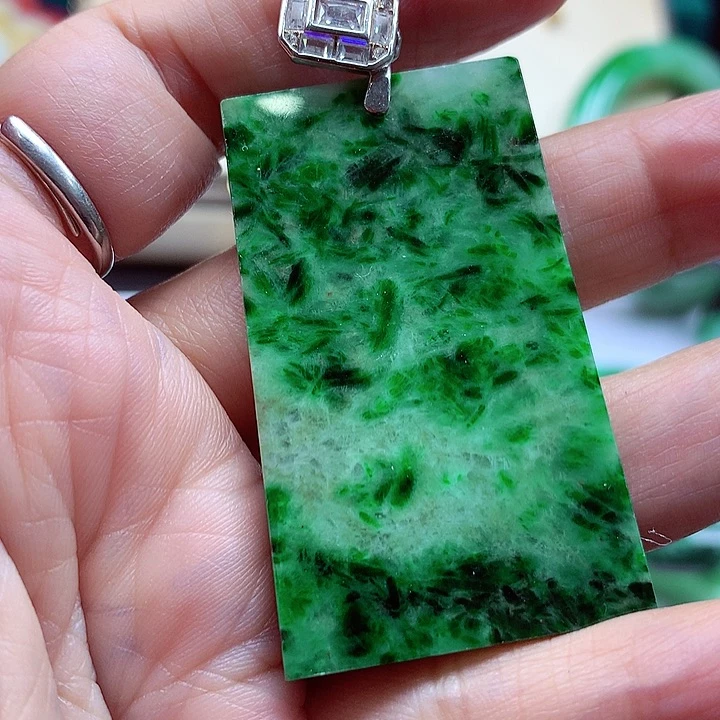 颈饰银S925镶嵌翡翠翡翠