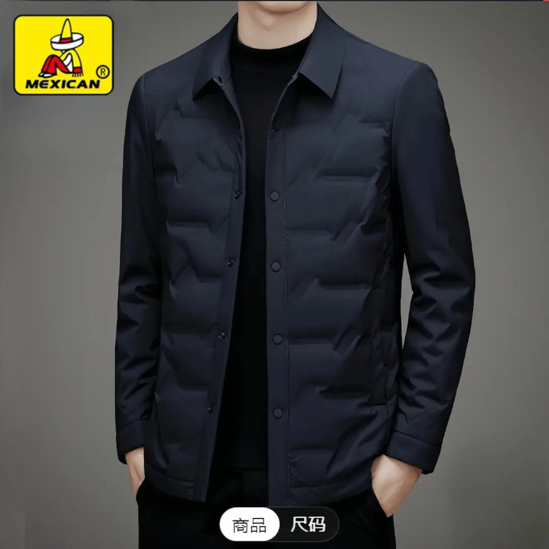 稻草人轻薄短款羽绒服男加厚保暖休闲夹克男士秋冬季新款修身外套