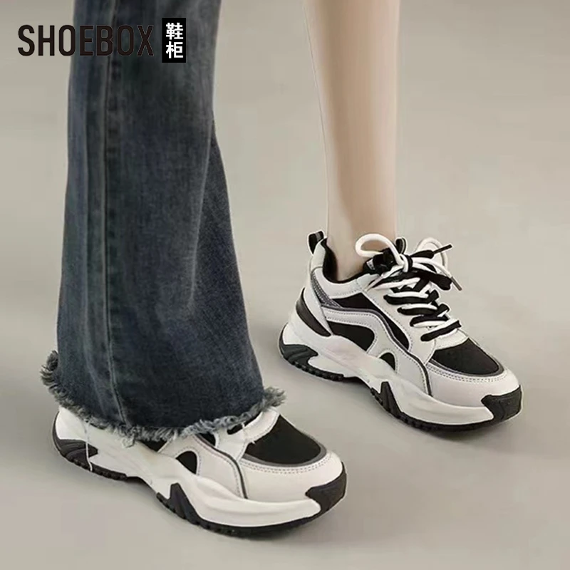 达芙妮集团旗下厚底老爹鞋2025秋冬季新款休闲女鞋防滑软底运动鞋