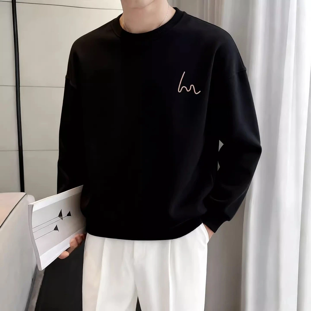 仓石一树潮牌春秋冬季简约圆领卫衣男士潮流时尚宽松百搭情侣上衣