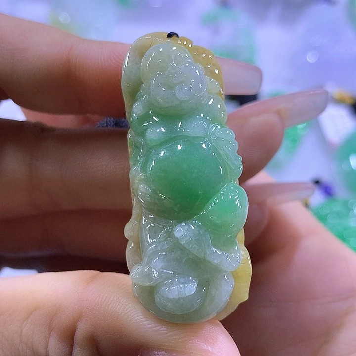 翡翠未镶嵌颈饰天然翡翠A货吊坠