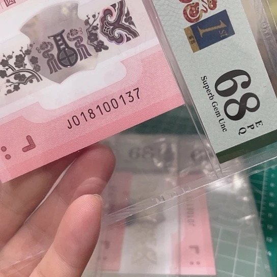 塑料2025年蛇年纪念钞靓号如图所示