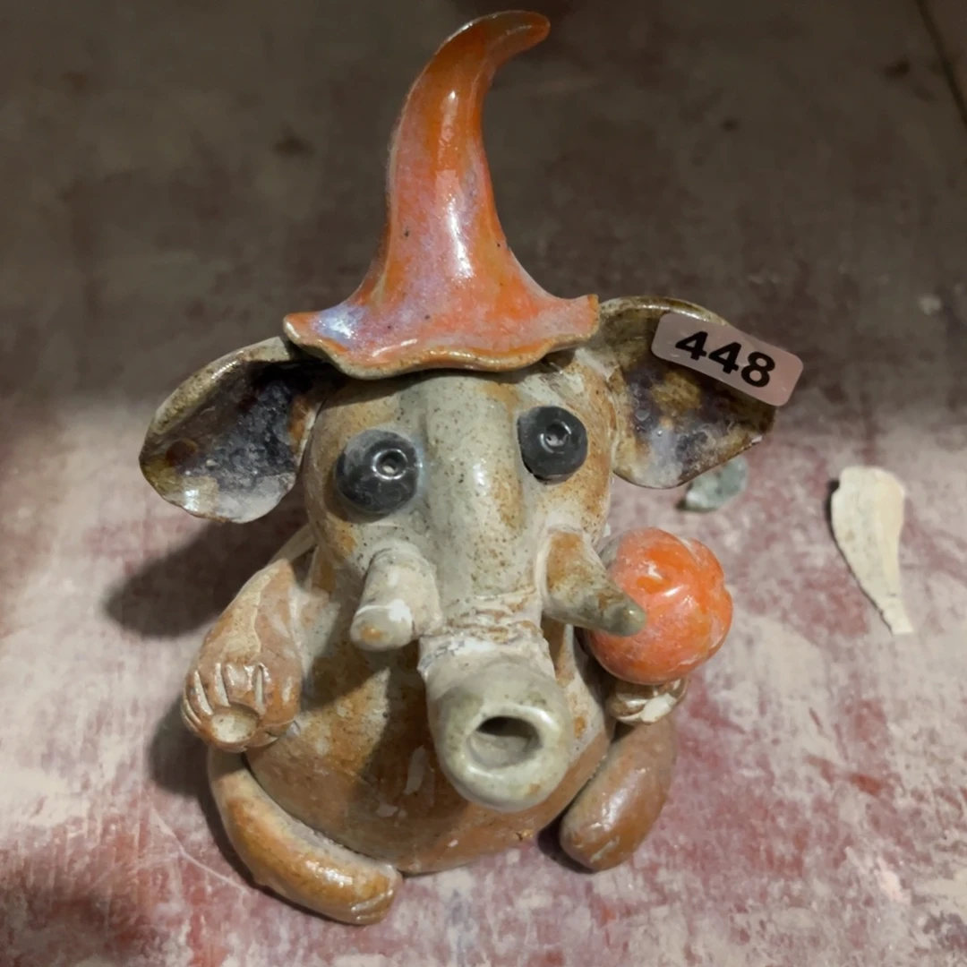 摆件纯手工抽象陶瓷摆件微瑕448