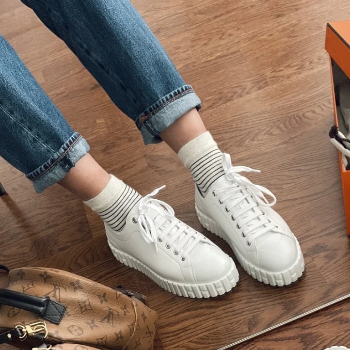 99新 Hermes/爱马仕 板鞋/38.5码/Xsp32491