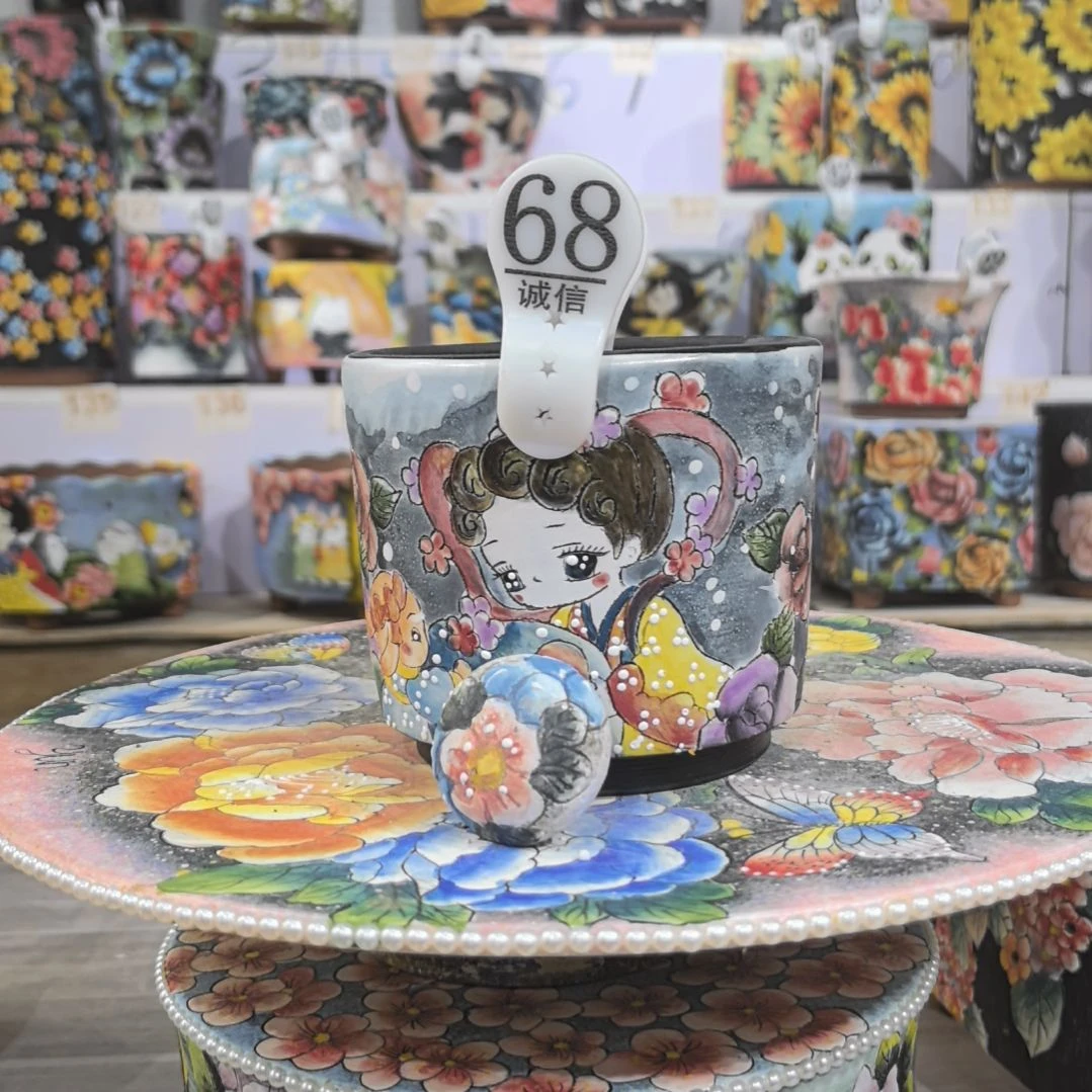 红泥花盆景德镇花盆