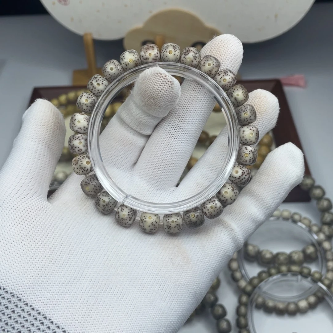 星月菩提手串9×8灰冰A01