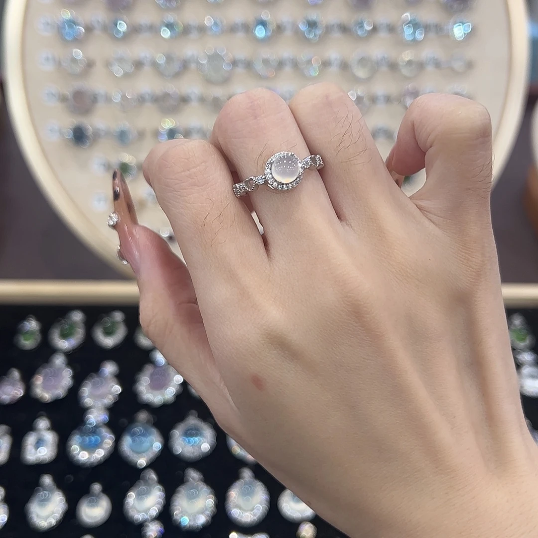 蛇纹石玉银S925镶嵌饰品