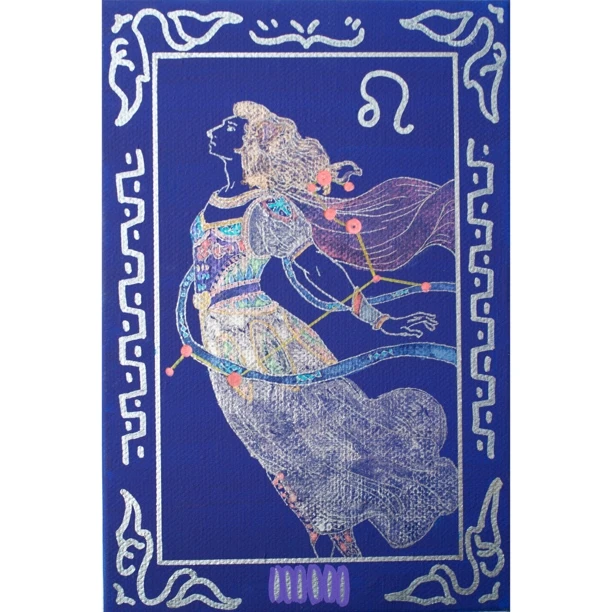 《狮子》20x30厘米 限量1件100%手绘画布艺术原作王甜心监制