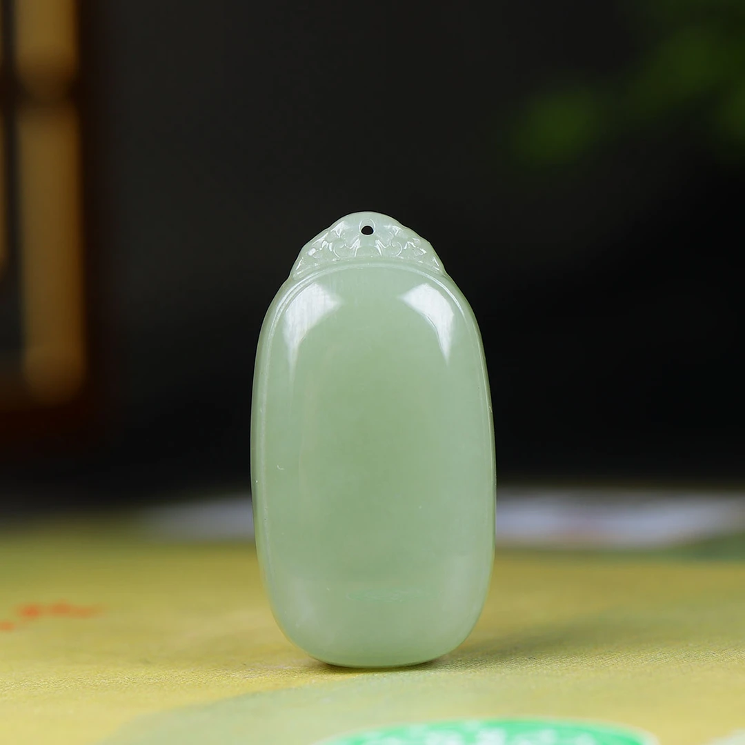 92891和田玉湖水晴平安牌