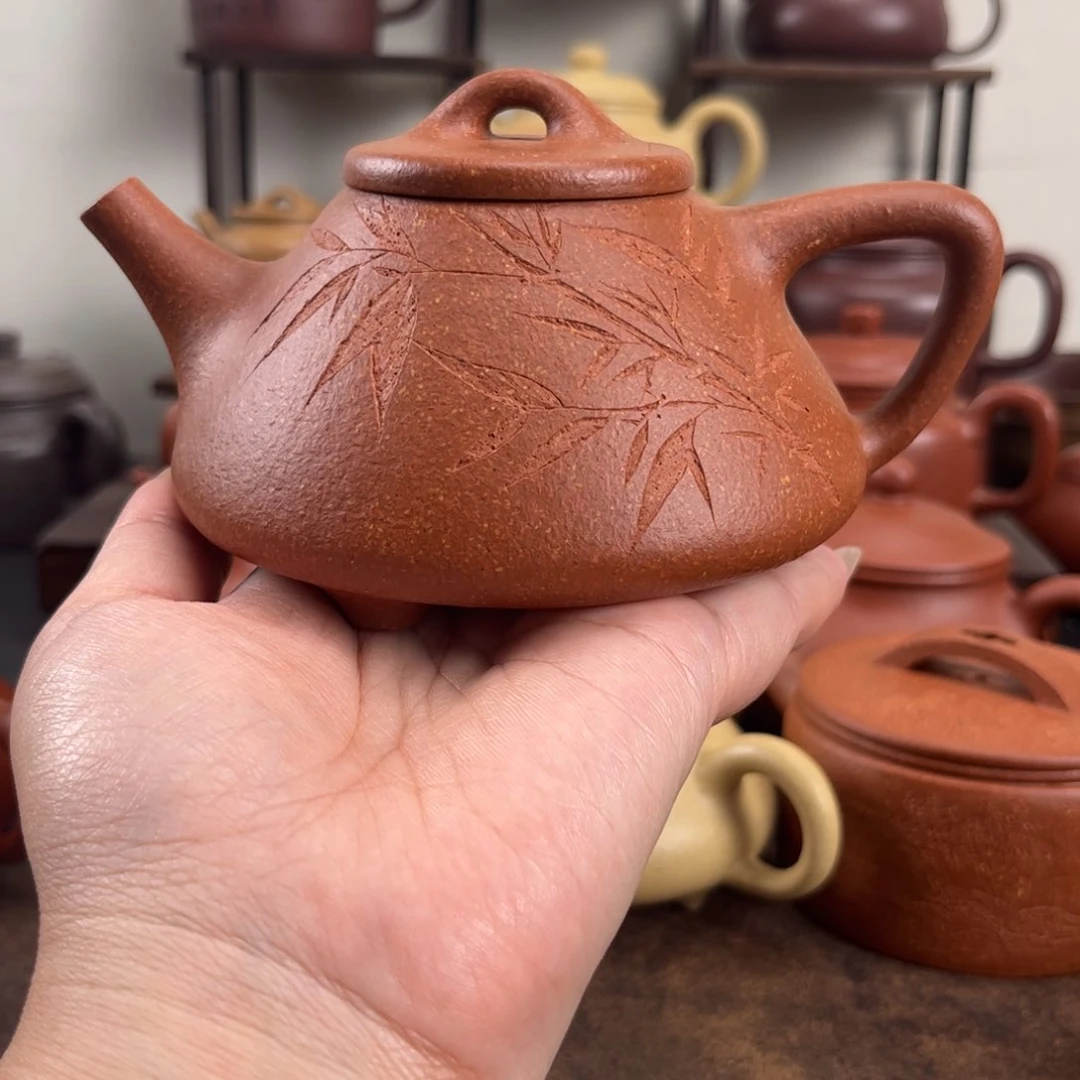 茶壶紫砂全手子冶石瓢270毫升