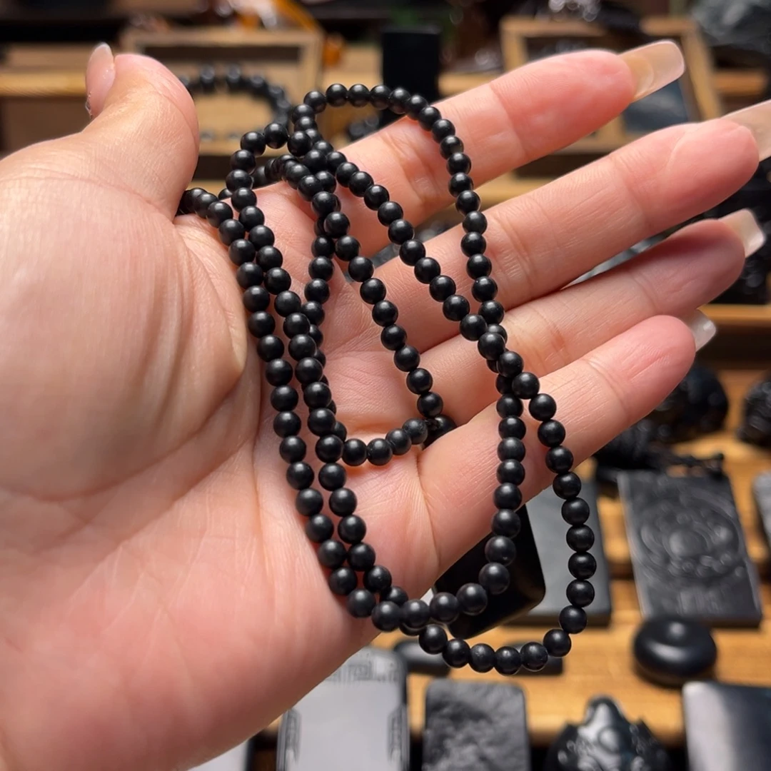 未镶嵌手链和田玉（墨玉）