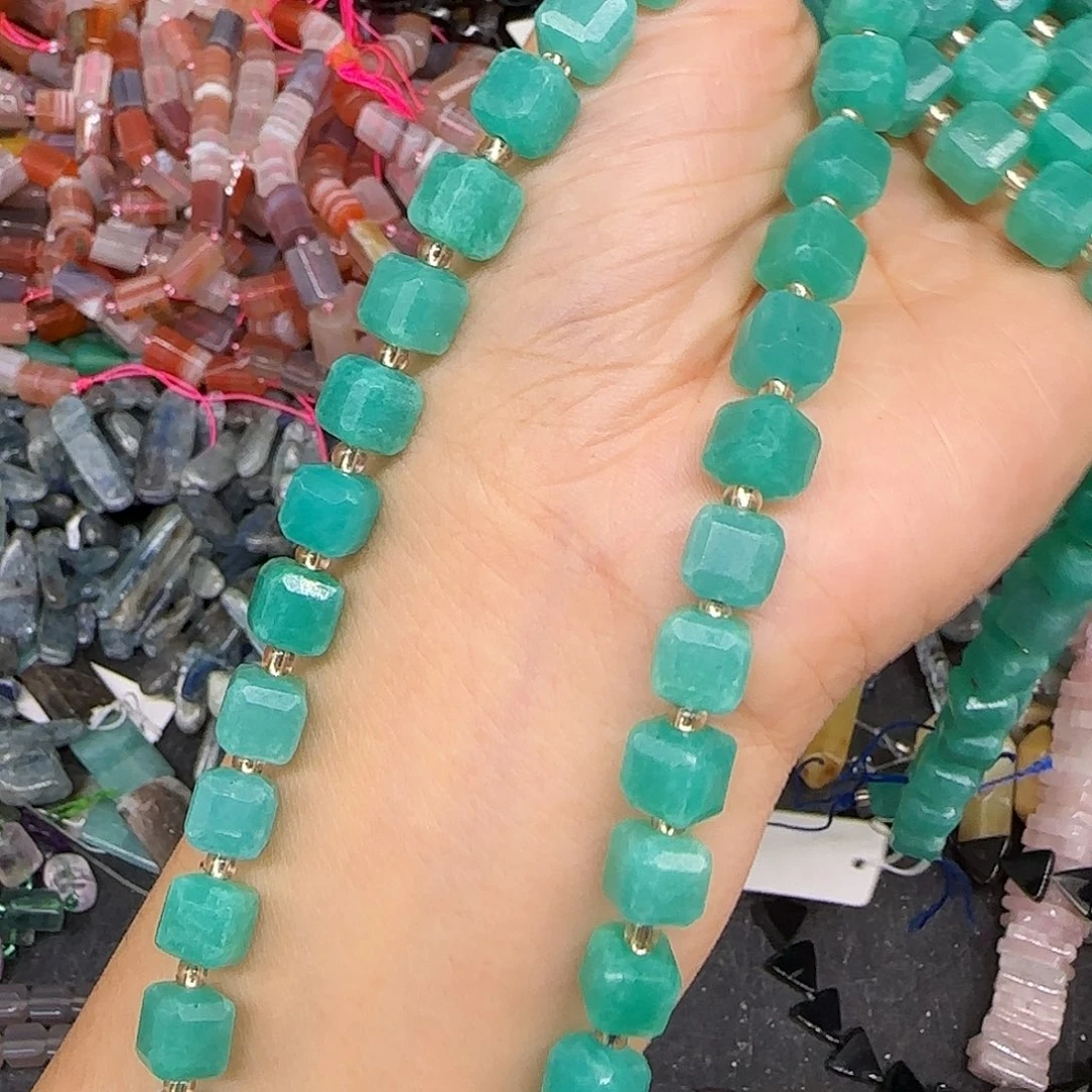 鲸***海玛瑙/玉髓合金珠宝半成品天河石冰种拍两64发一条