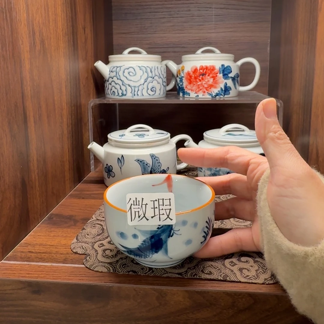 釉下彩纯手绘微瑕