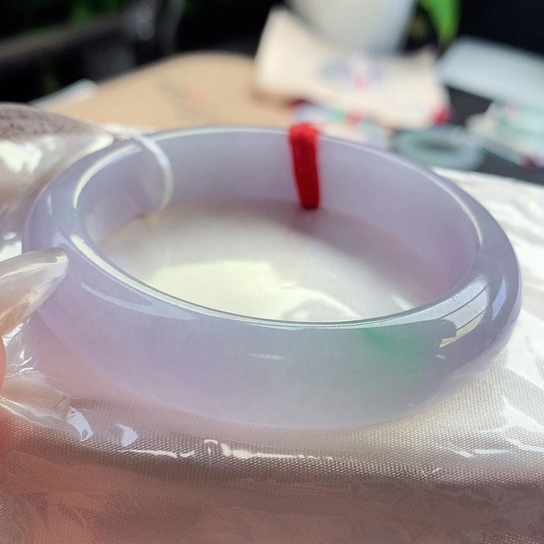 翡翠手镯未镶嵌天然翡翠54-55十里桃花 中千捡漏款