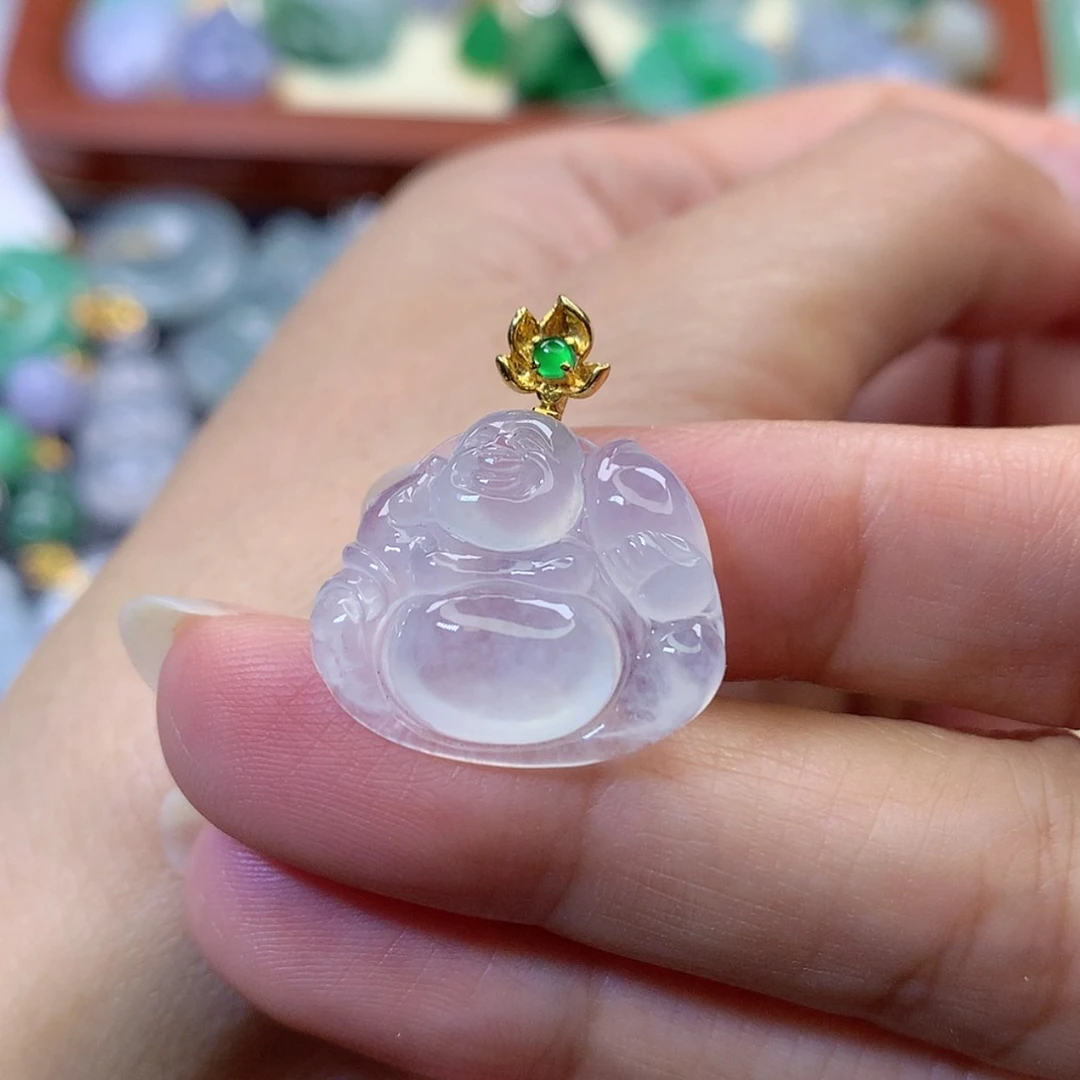 【闪购商品】吊坠(赠链)18K金镶嵌翡翠