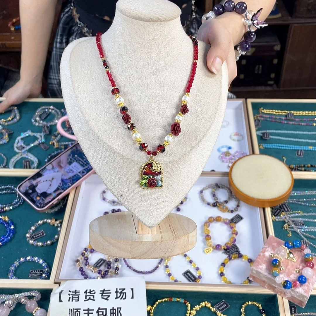 水晶手链银S925镀金镶嵌
