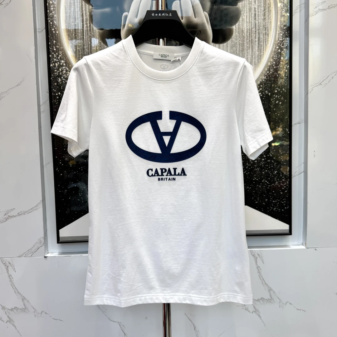 【卡铂拉短袖】新款夏季潮流休闲时尚男士圆领短袖百搭半袖商务0301